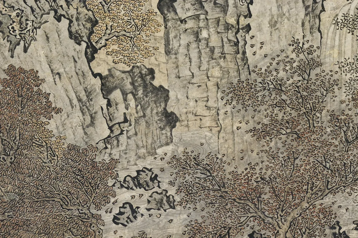 关仝《蜀山栈道图》局部 (3)