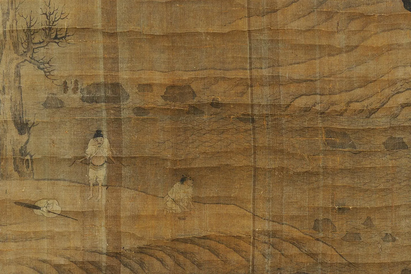 赵干山水画《烟霭秋涉图》局部 (5)