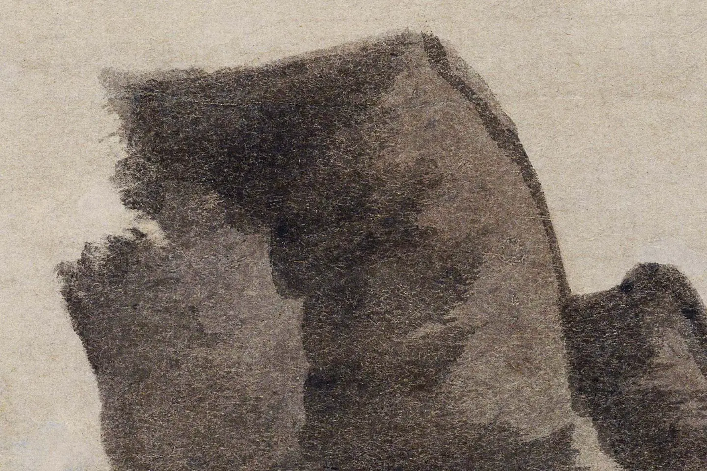 吴镇《墨竹坡石图》局部 (2)