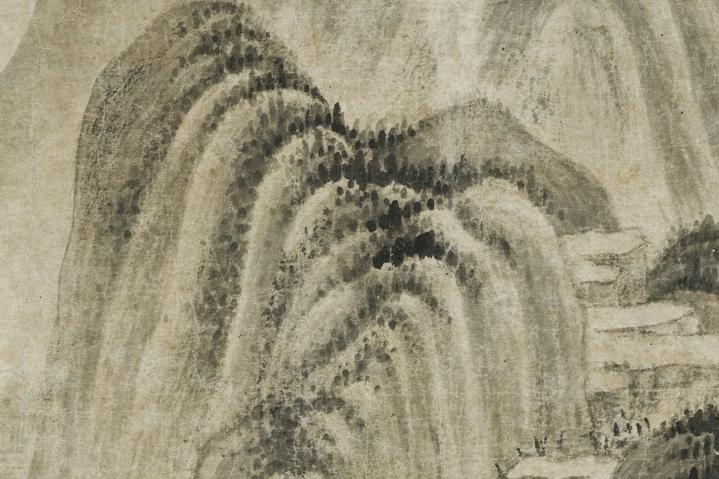 董源《夏山深远图》局部 (5)