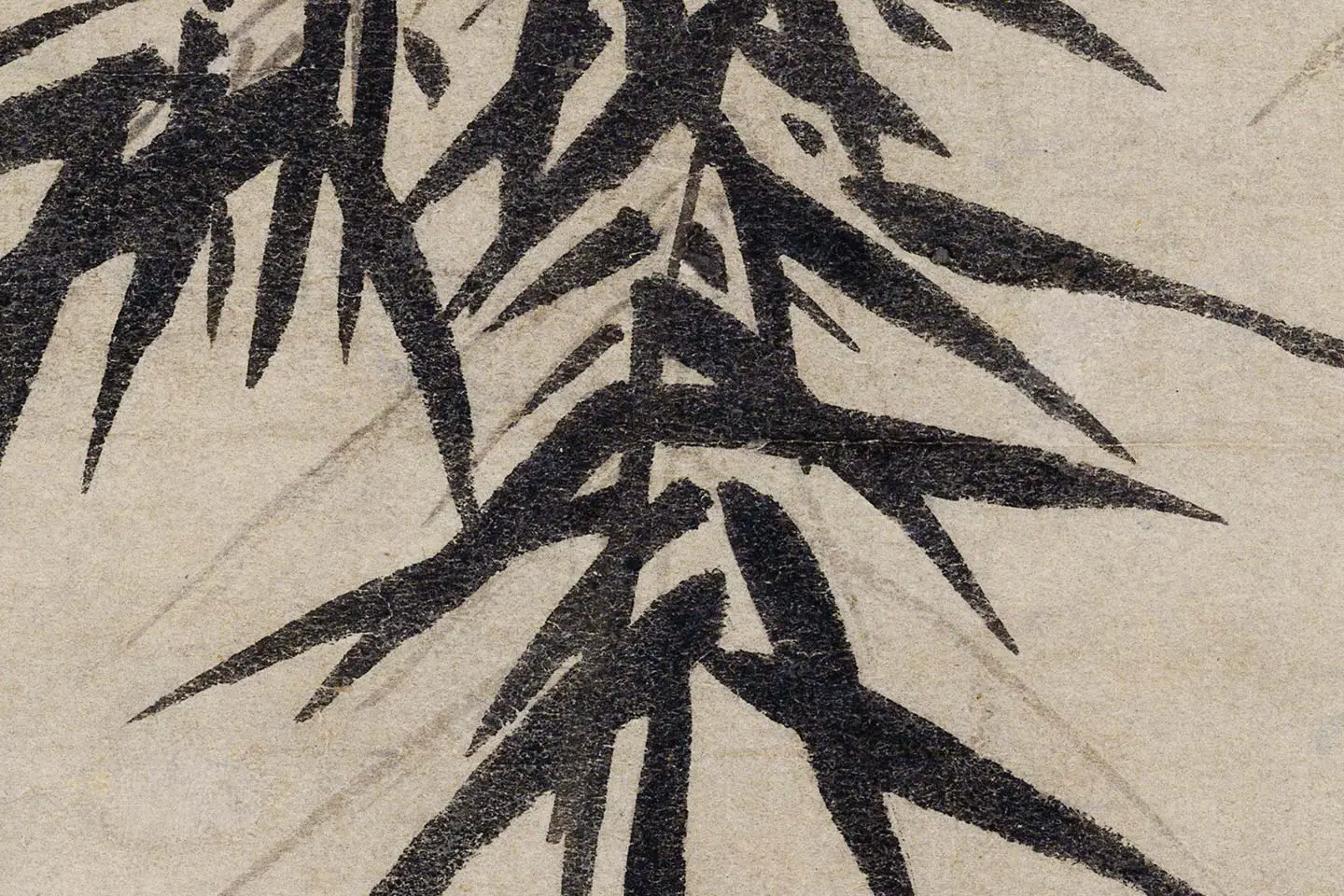 吴镇《墨竹坡石图》局部 (3)