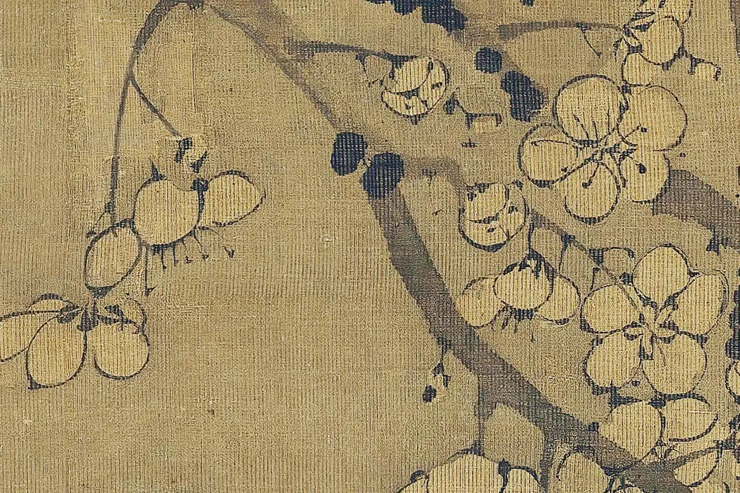 王冕画梅花《南枝春早图》高清大图局部 (13)