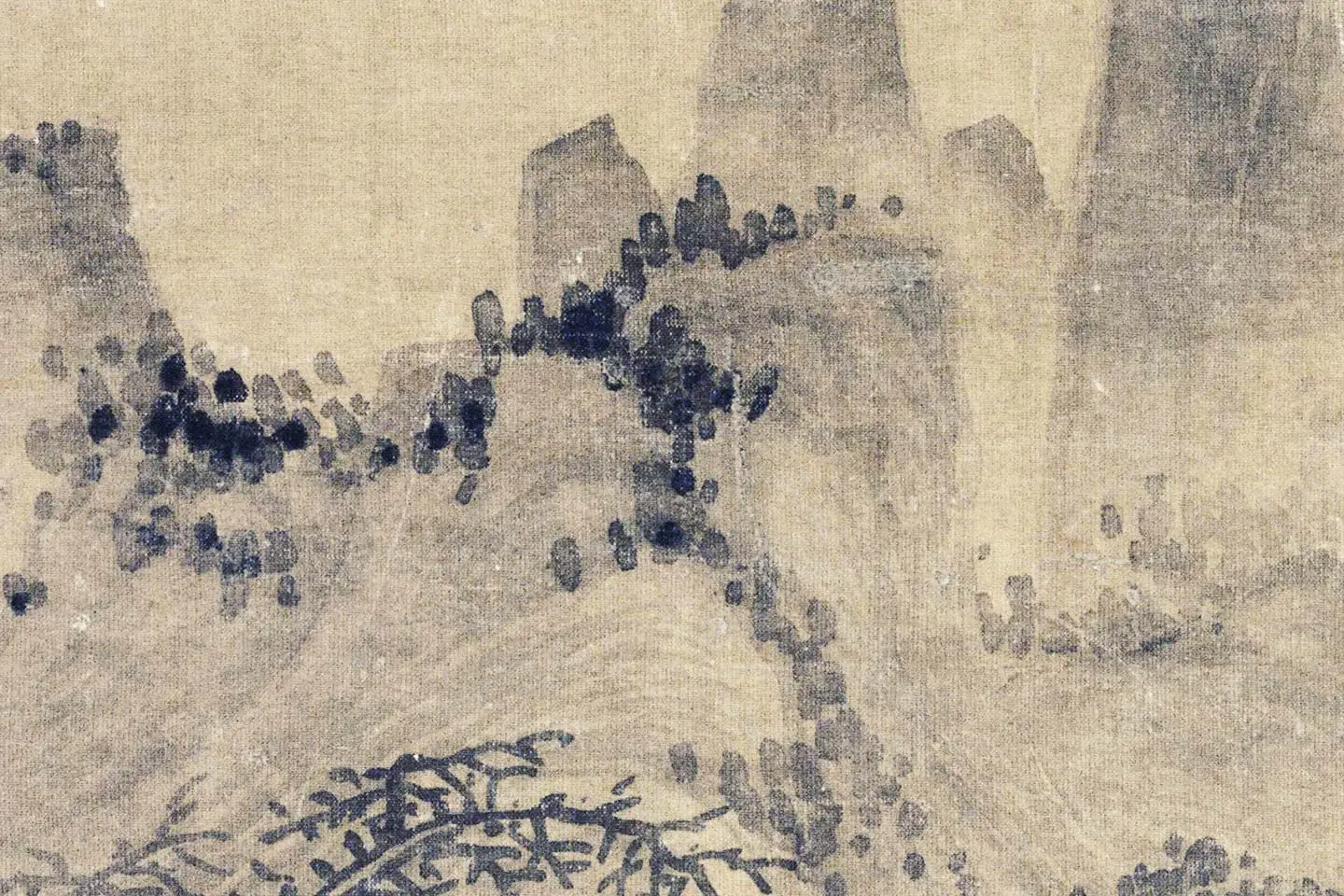 吴镇山水画《渔父图》局部 (8)