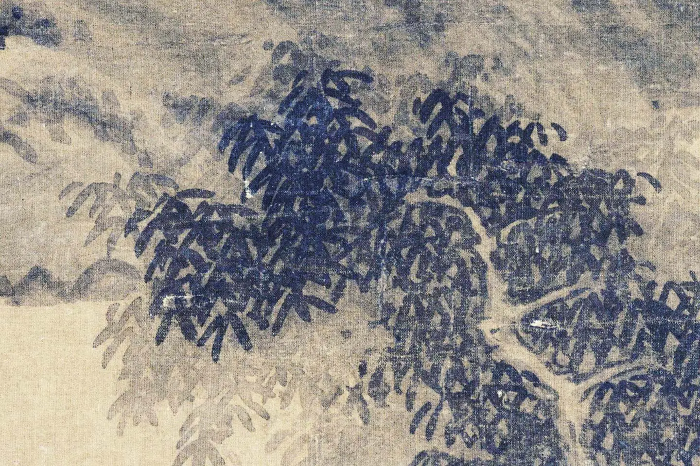 吴镇山水画《渔父图》局部 (4)