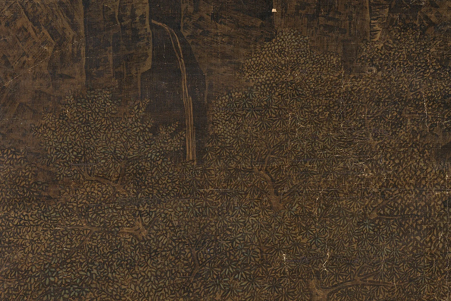 萧照山水画《山腰楼观图》局部 (4)