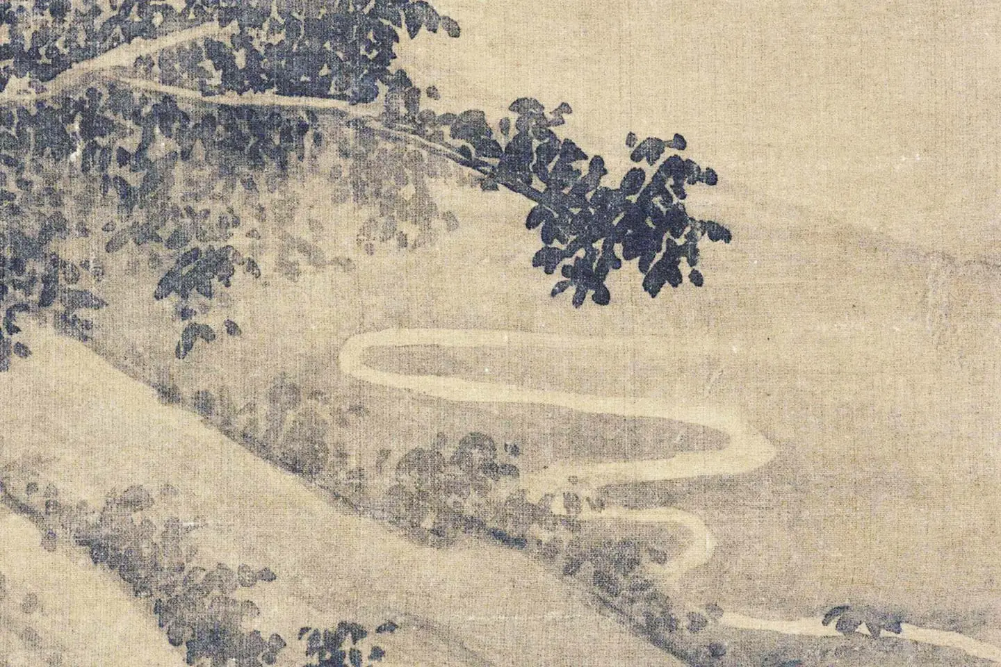 吴镇山水画《渔父图》局部 (6)