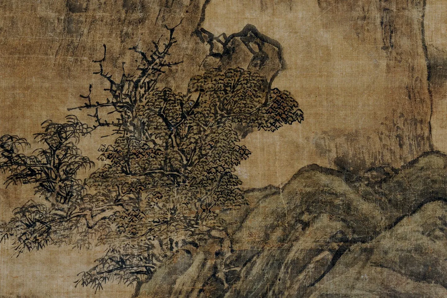 关仝山水画《秋山晚翠图》局部 (7)