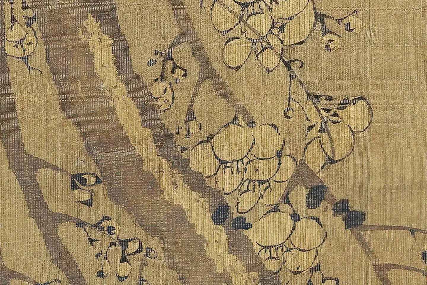 王冕画梅花《南枝春早图》高清大图局部 (10)