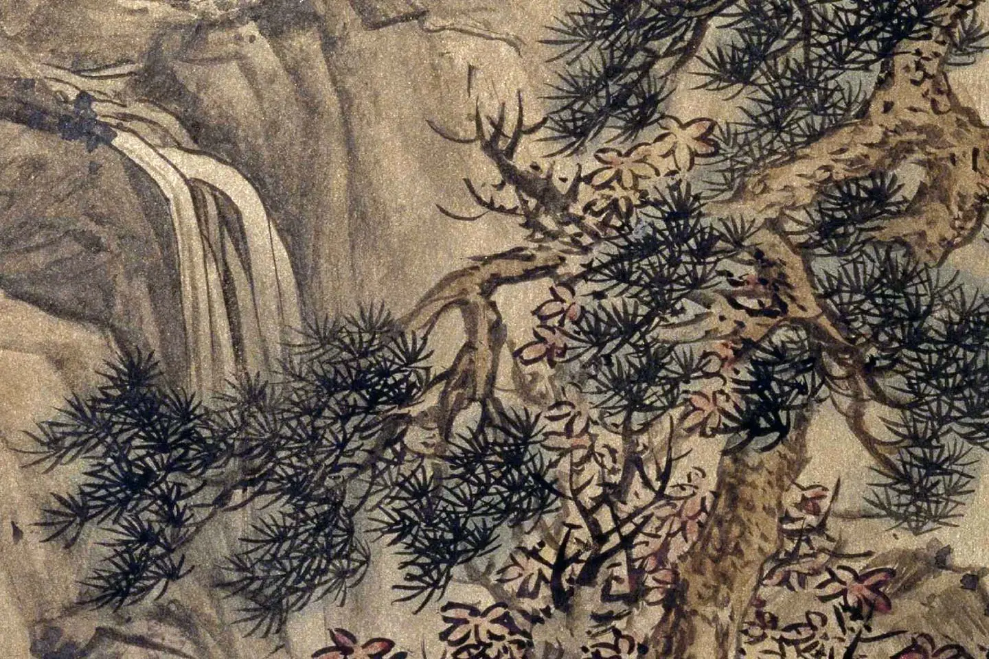 蓝瑛山水册页《澄观图》局部 (3)