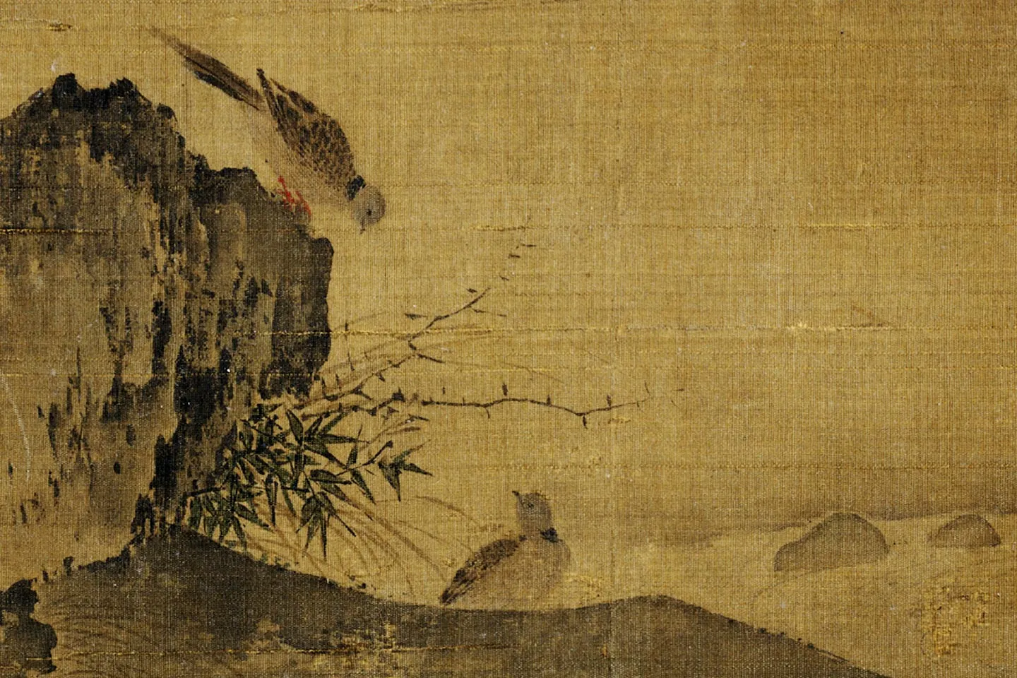 黄居寀《竹石锦鸠图》局部 (4)