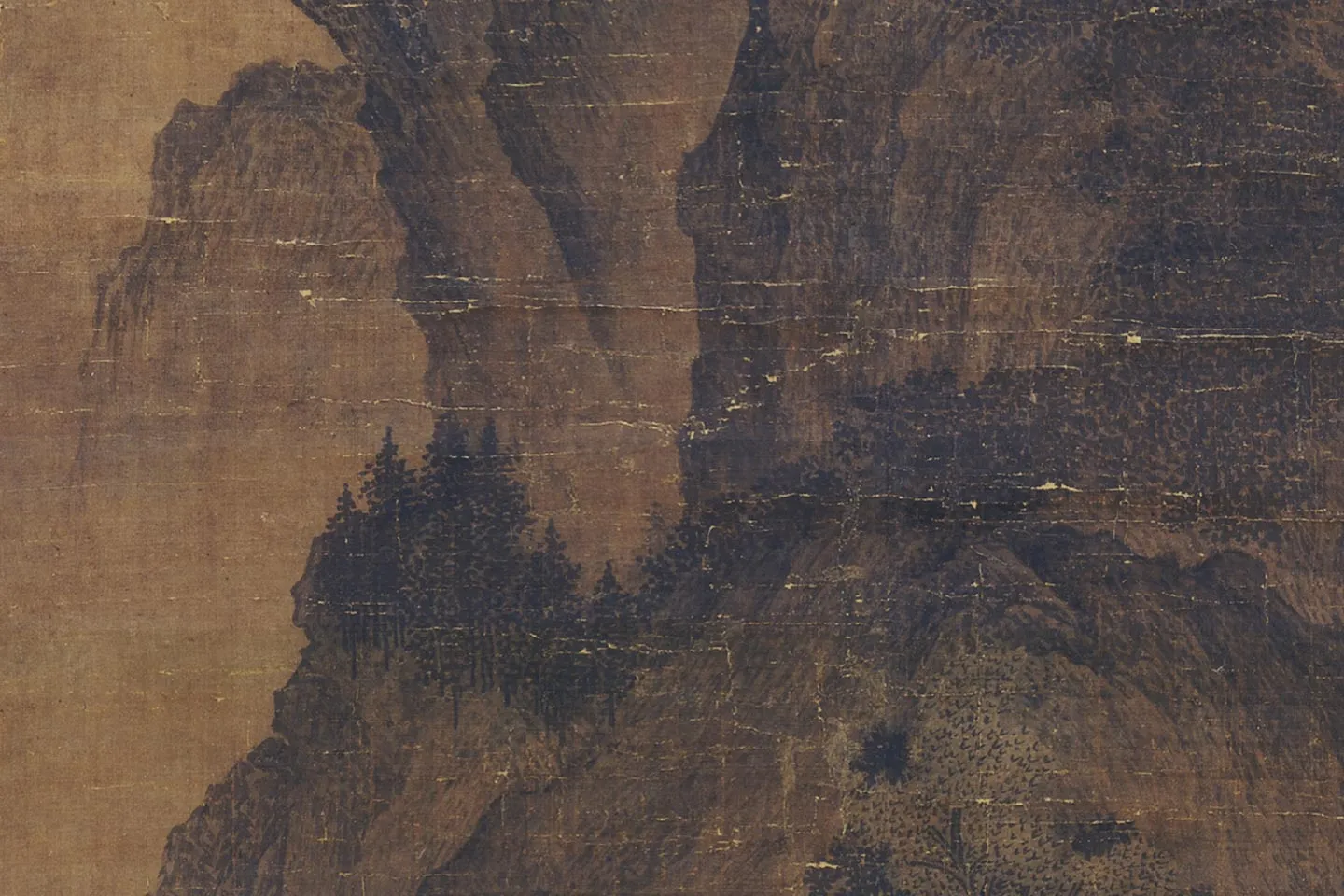 关仝山水画《山谿待渡图》局部 (5)