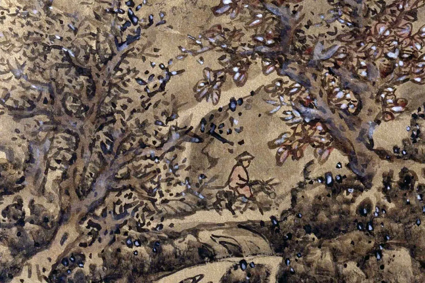 蓝瑛山水册页《澄观图》局部 (9)