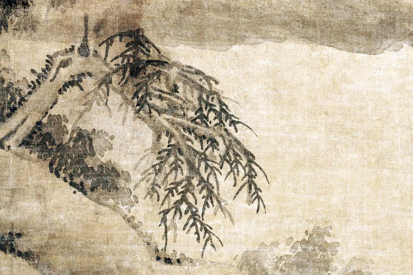 吴镇山水《溪山高隐图》局部 (8)