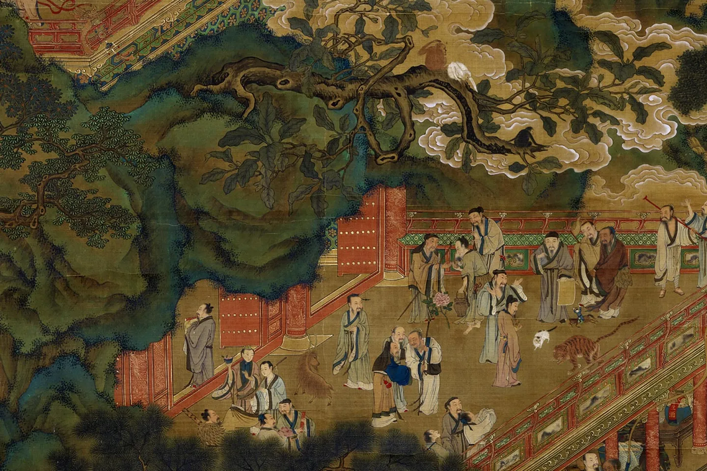 仇英《群仙会祝图》局部 (3)