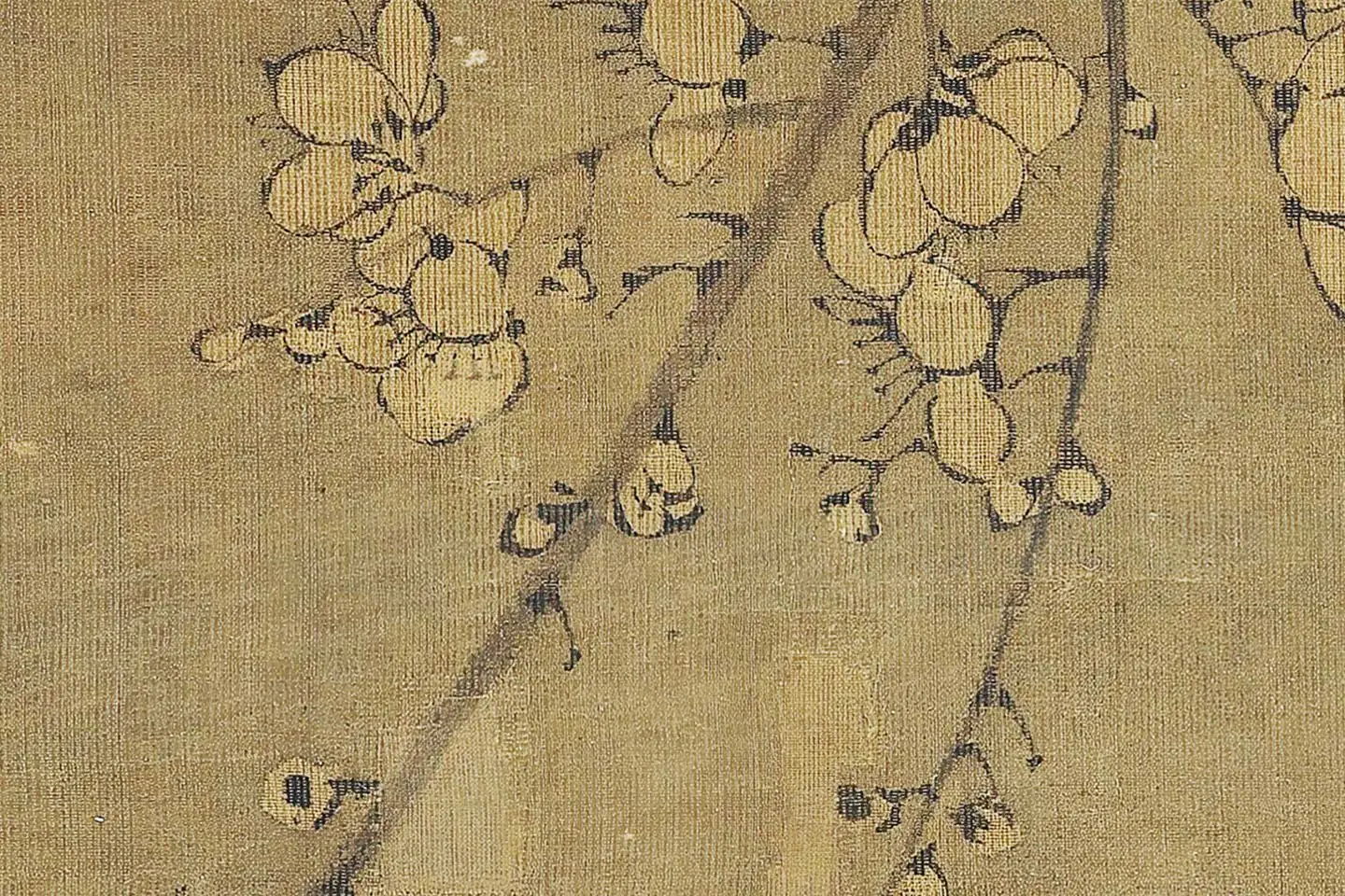 王冕画梅花《南枝春早图》高清大图局部 (15)