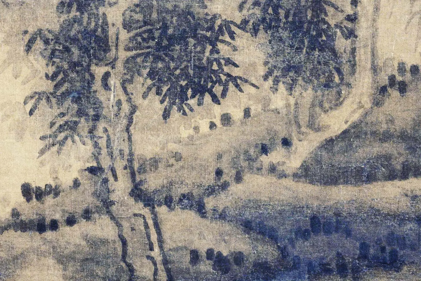 吴镇山水画《渔父图》局部 (3)