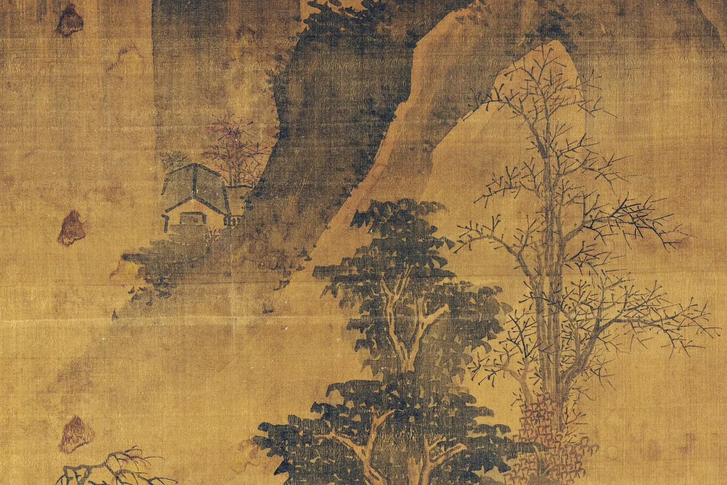 蒋嵩山水画轴局部 (3)