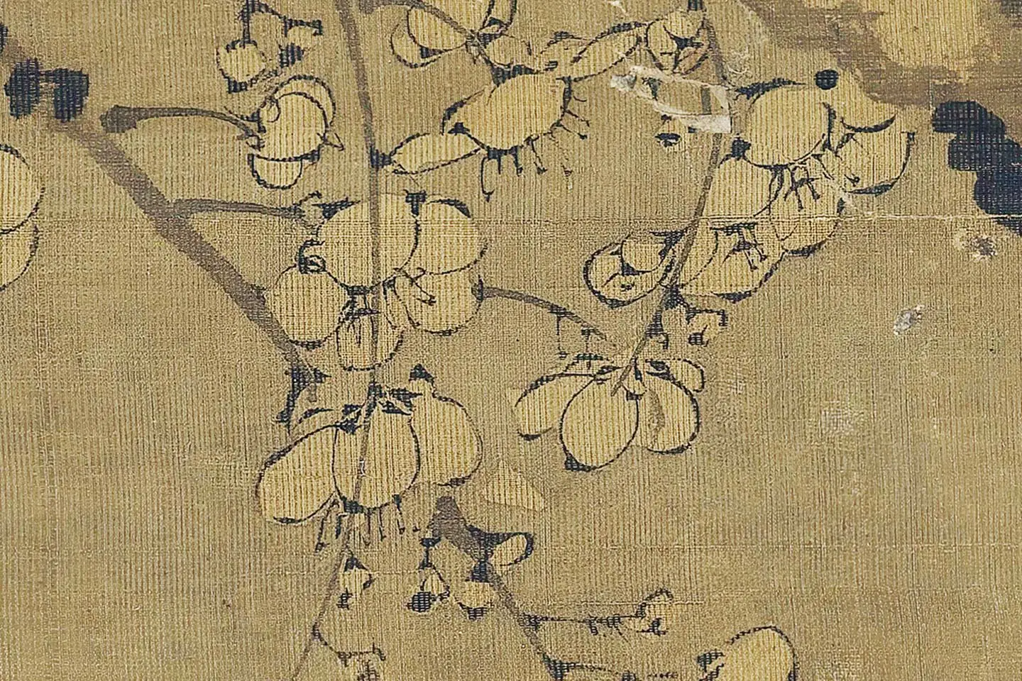 王冕画梅花《南枝春早图》高清大图局部 (12)