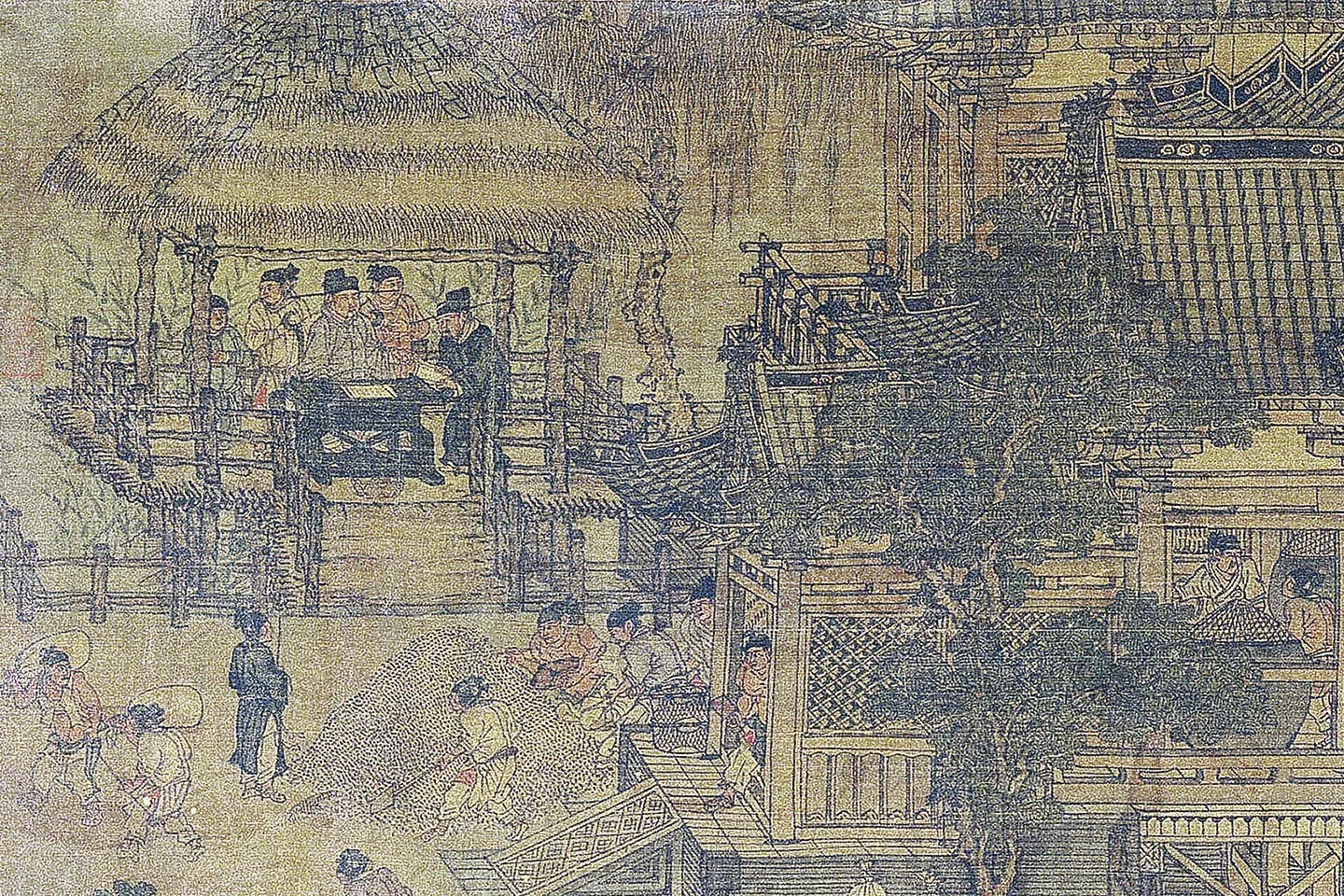 卫贤《闸口盘车图》局部 (2)