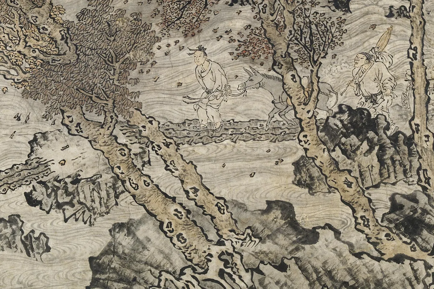 关仝《蜀山栈道图》局部 (2)