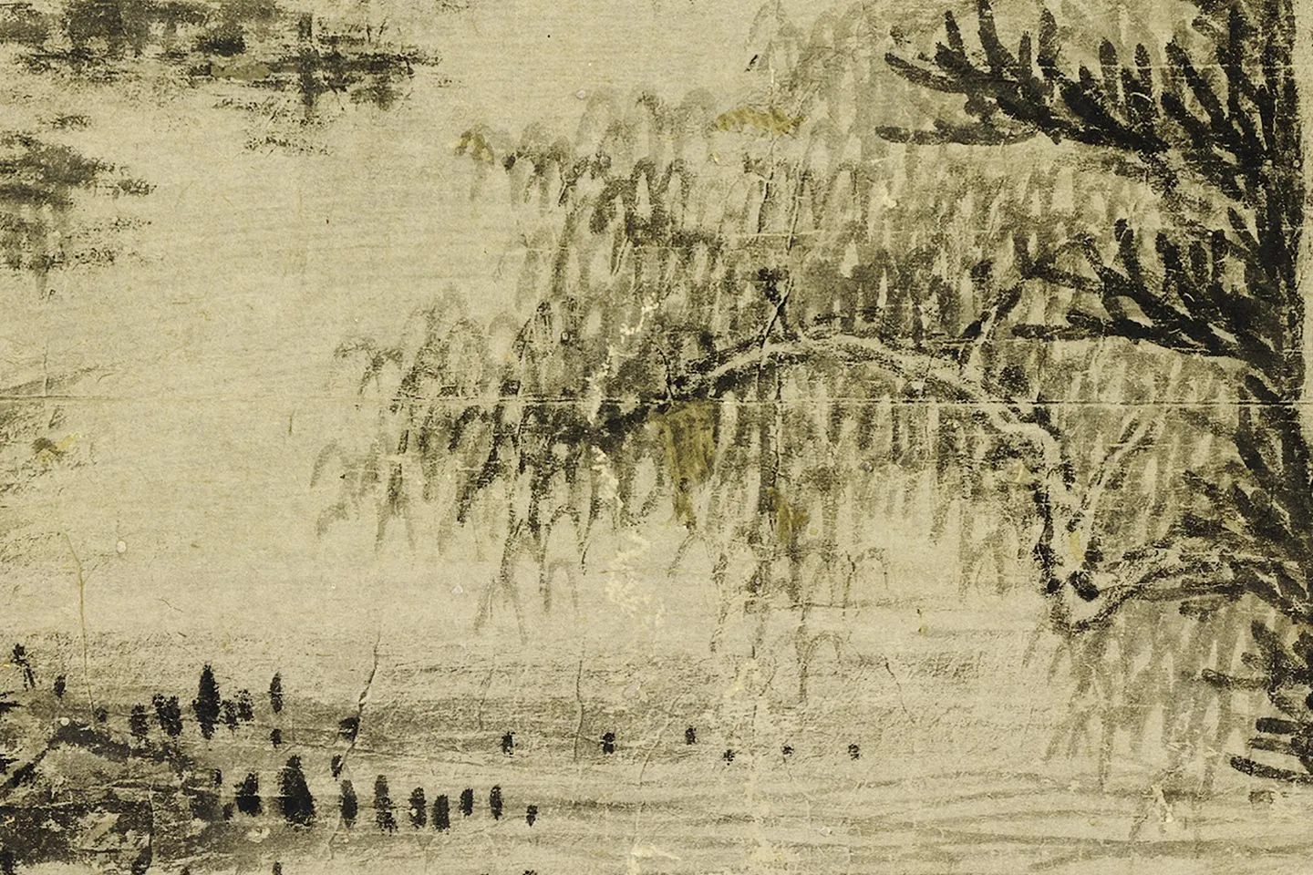 柯九思山水画《谿亭山色图》局部 (3)