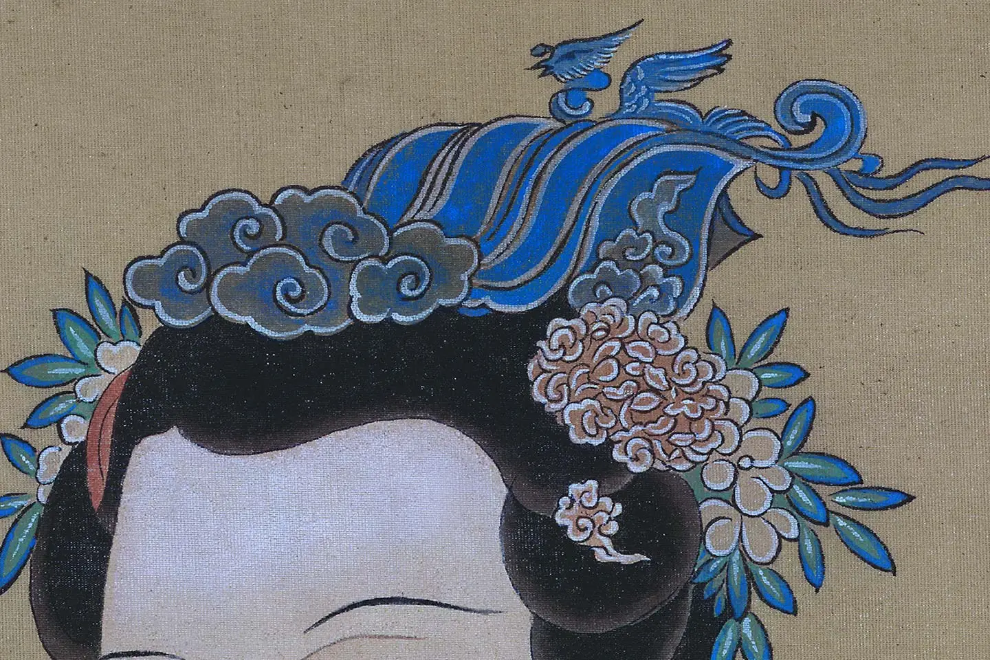 唐寅人物画《王蜀宫妓图》高清大图局部 (4)