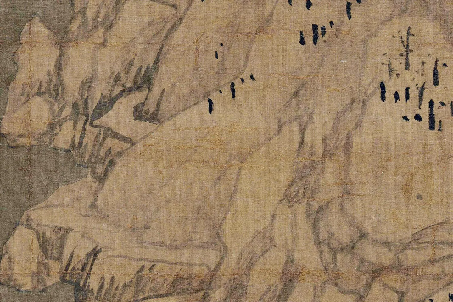 黄公望雪景山水《九峰雪霁图》局部 (3)