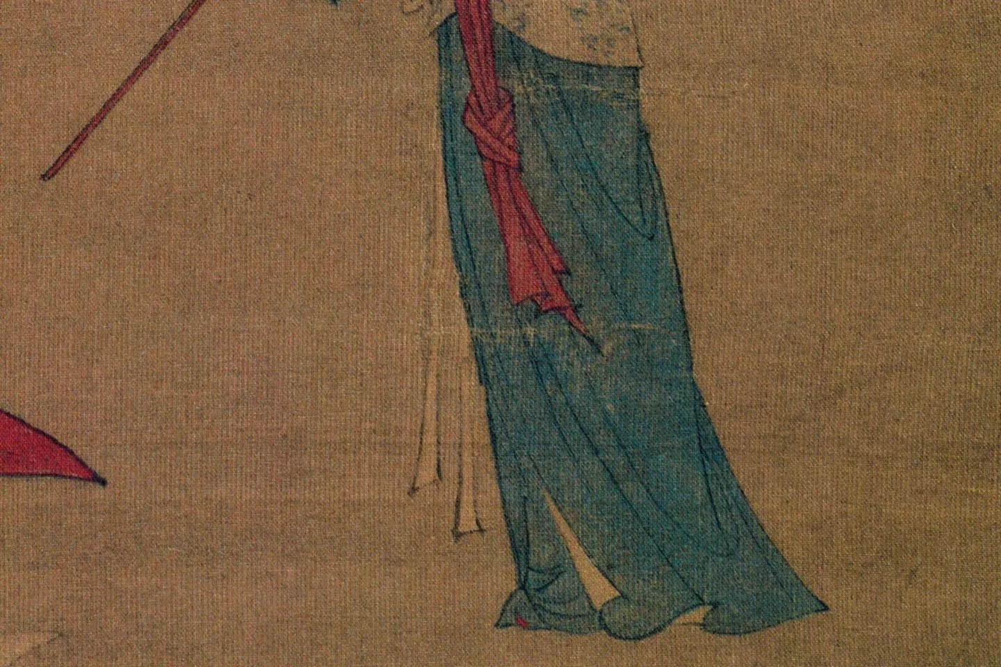 元代人物画《招凉仕女图》高清大图局部 (3)