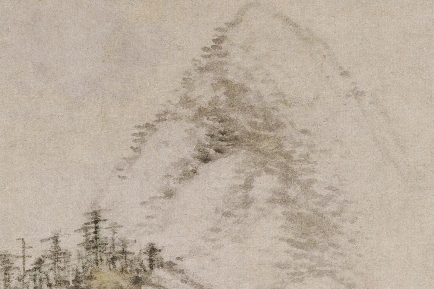 黄公望山水画《丹崖玉树图》高清大图局部 (9)