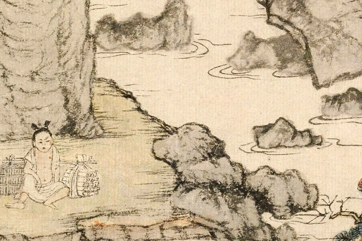 王蒙《葛稚川移居图》局部 (2)