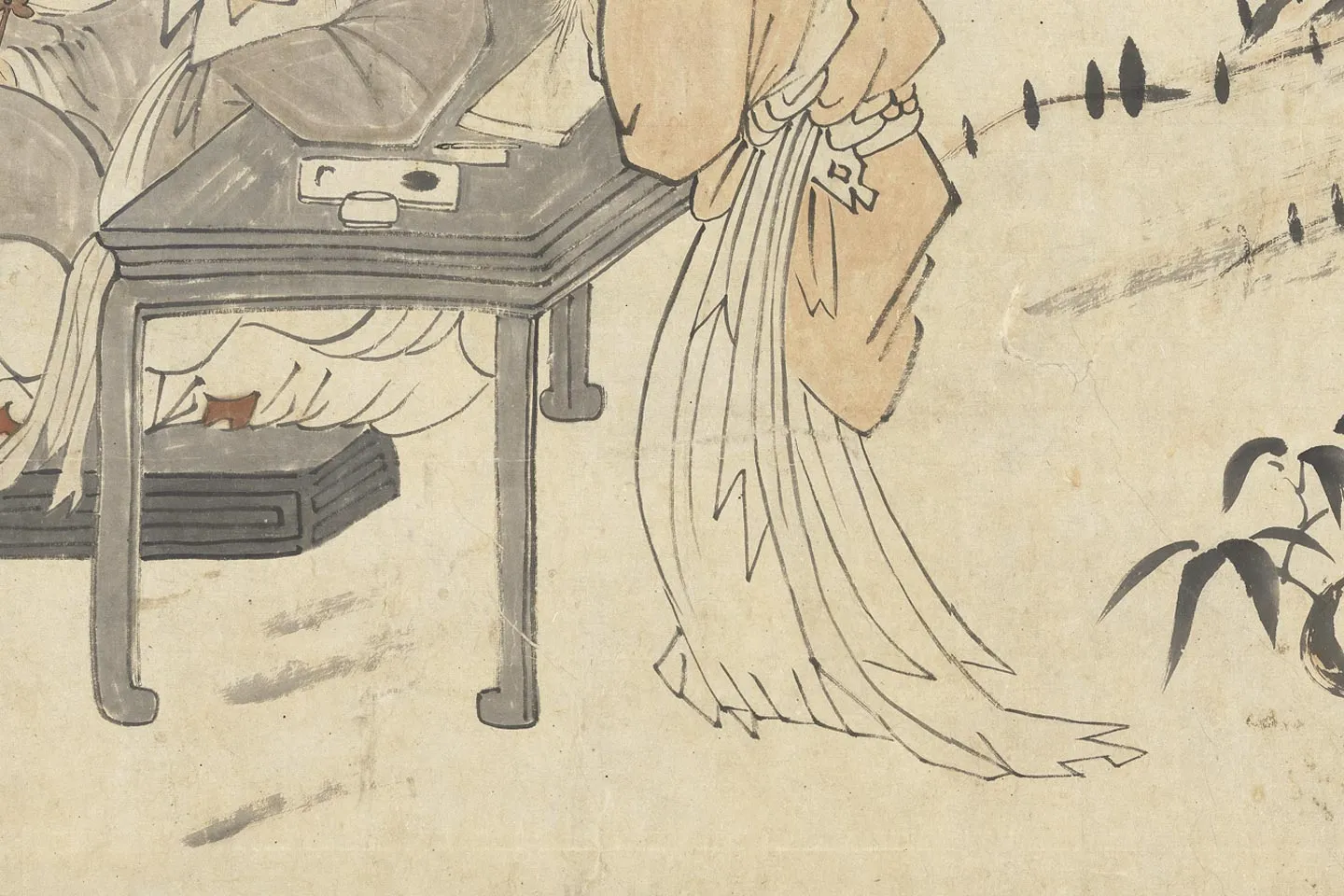 朱耷人物画《东坡朝云图》局部 (2)