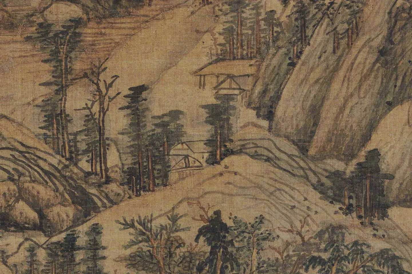 黄公望山水画《天池石壁图》局部 (3)