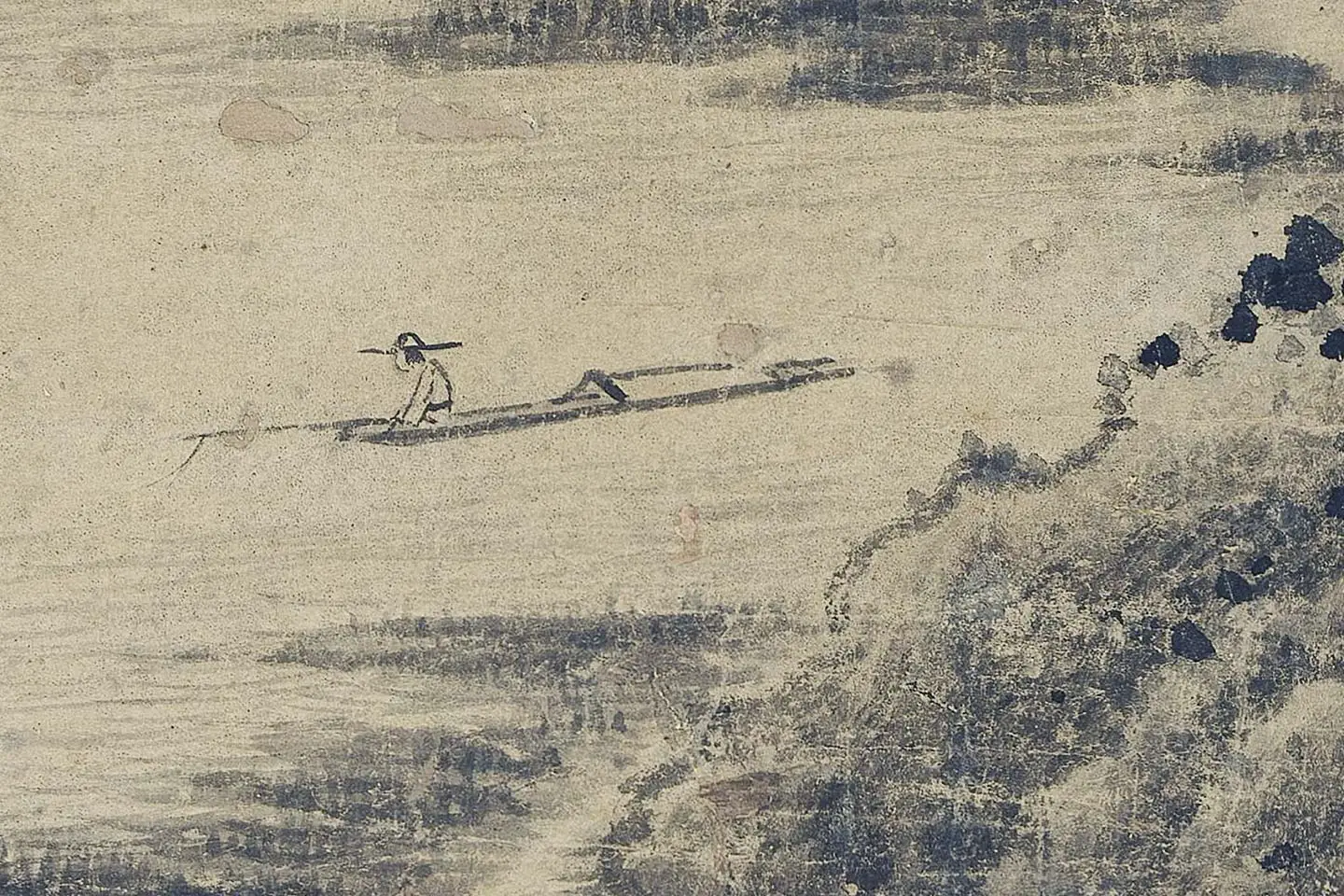 巨然山水《富春山图》高清大图局部 (9)