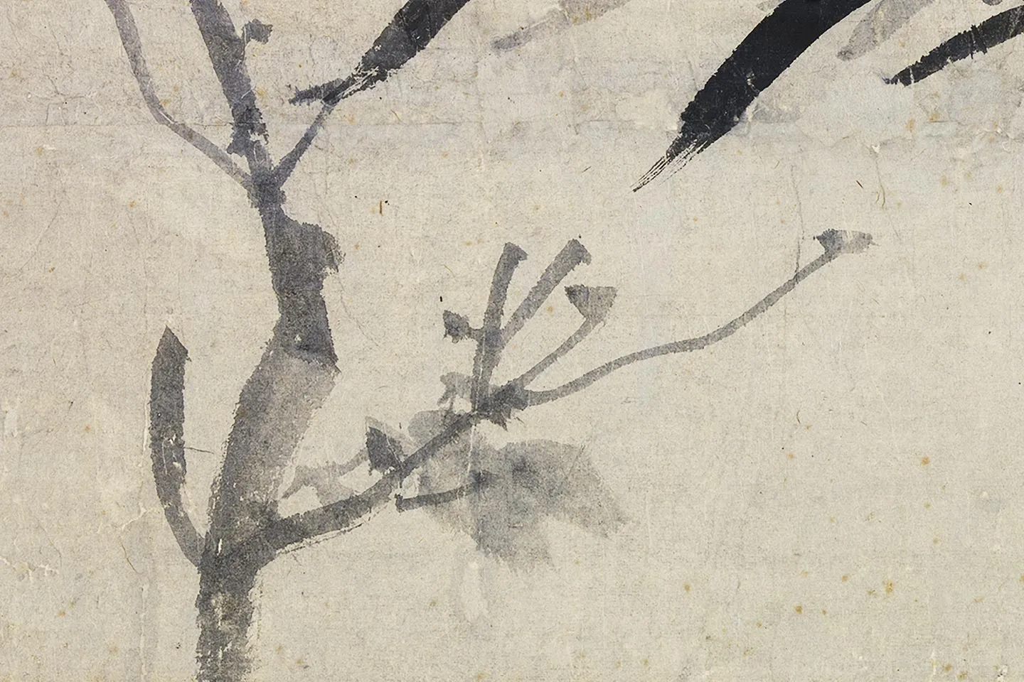 柯九思水墨《画竹》局部 (5)