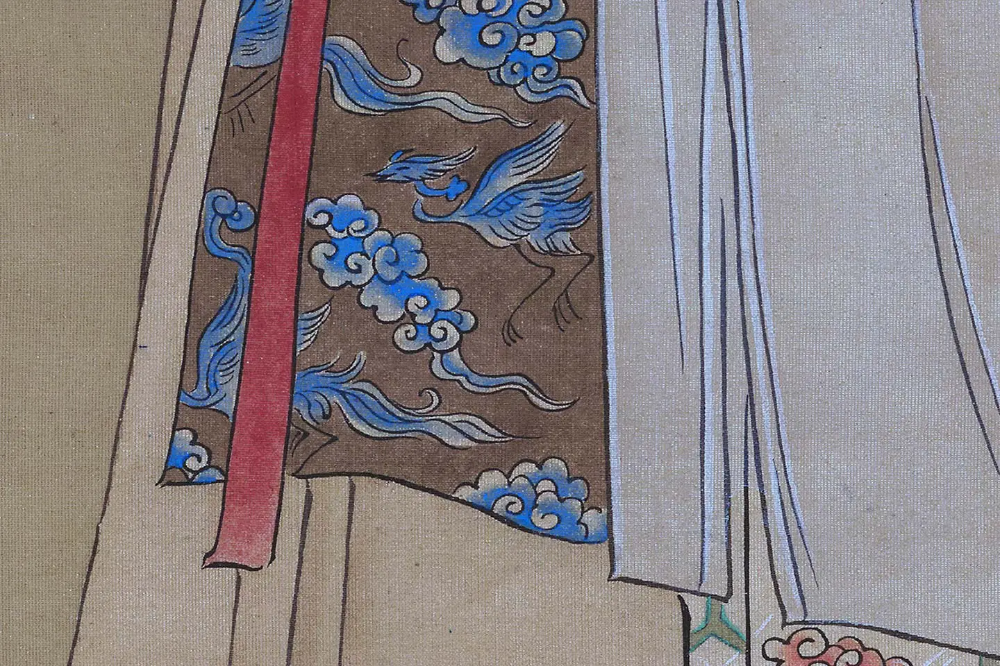 唐寅人物画《王蜀宫妓图》高清大图局部 (13)