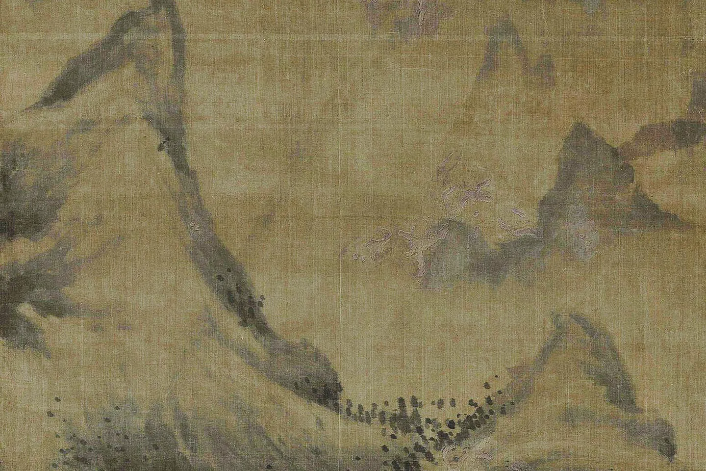 传巨然山水画《溪山林薮图》局部 (6)