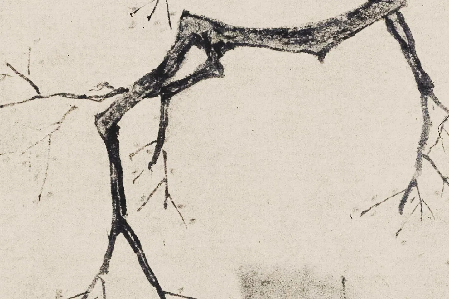 唐寅山水人物画《观梅图》局部 (3)