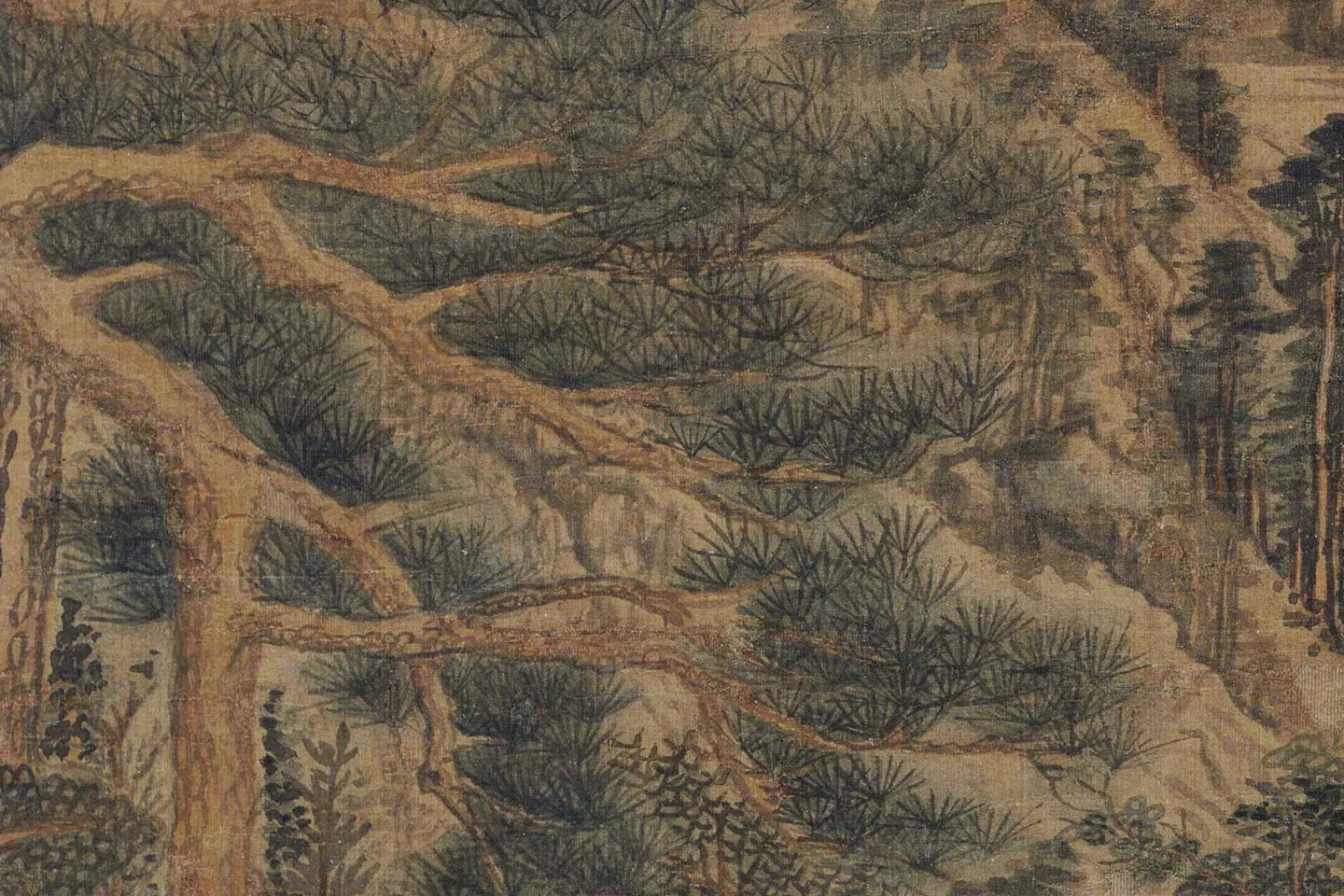 黄公望山水画《天池石壁图》局部 (4)