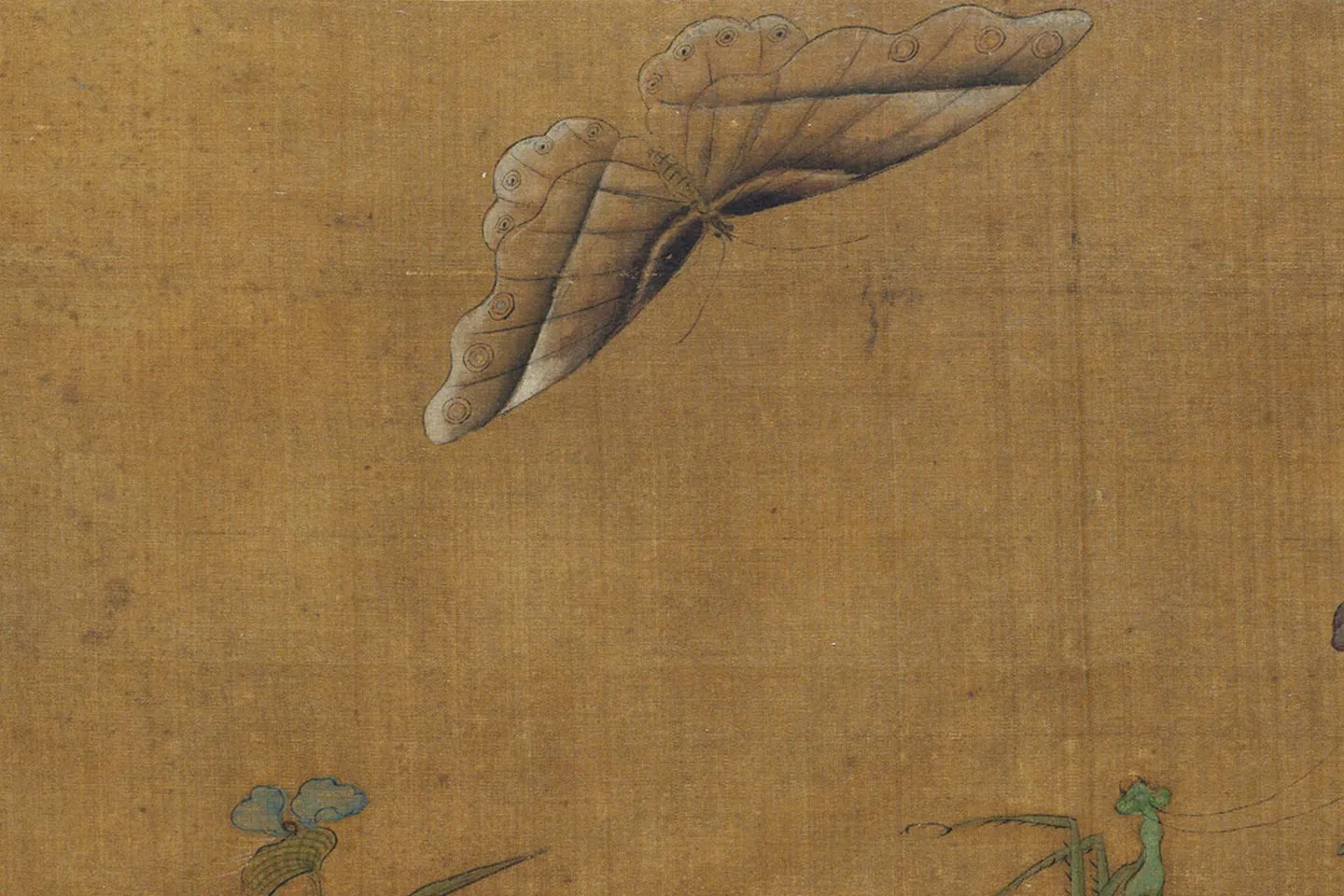 黄筌工笔画《绮石秋容》局部 (1)