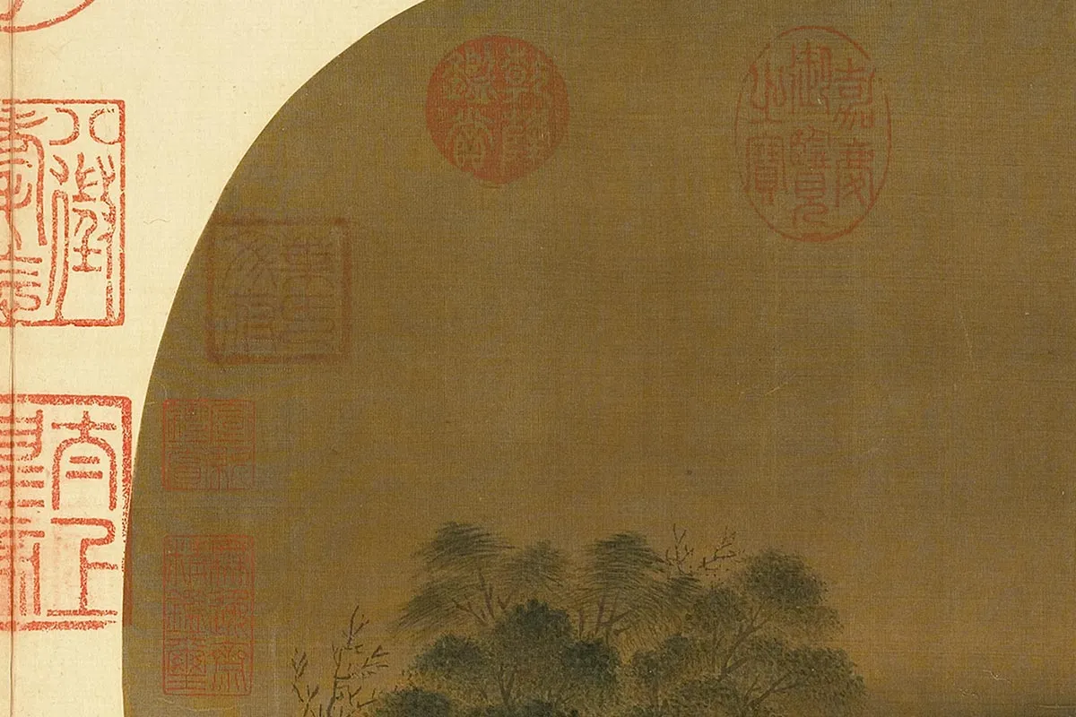 惠崇山水画《春湖放鸭图》局部 (2)