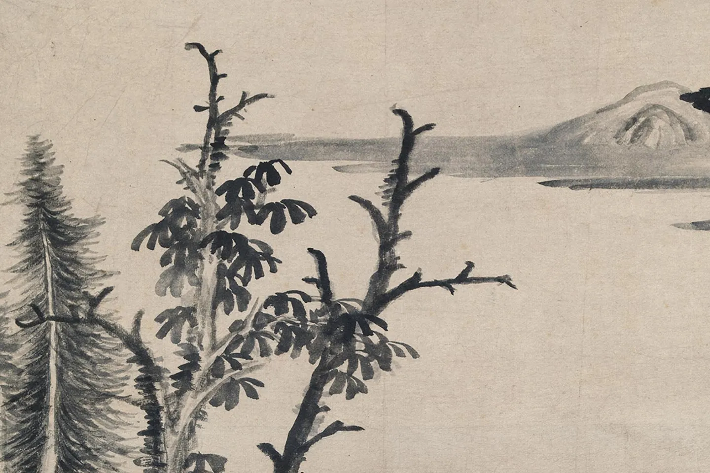 柯九思山水画《夏山欲雨图》局部 (3)