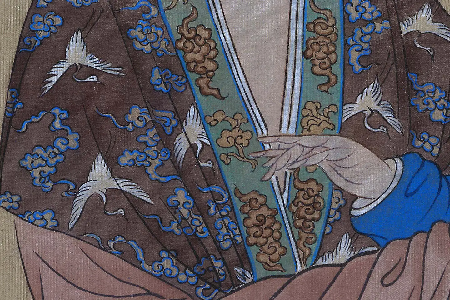 唐寅人物画《王蜀宫妓图》高清大图局部 (6)