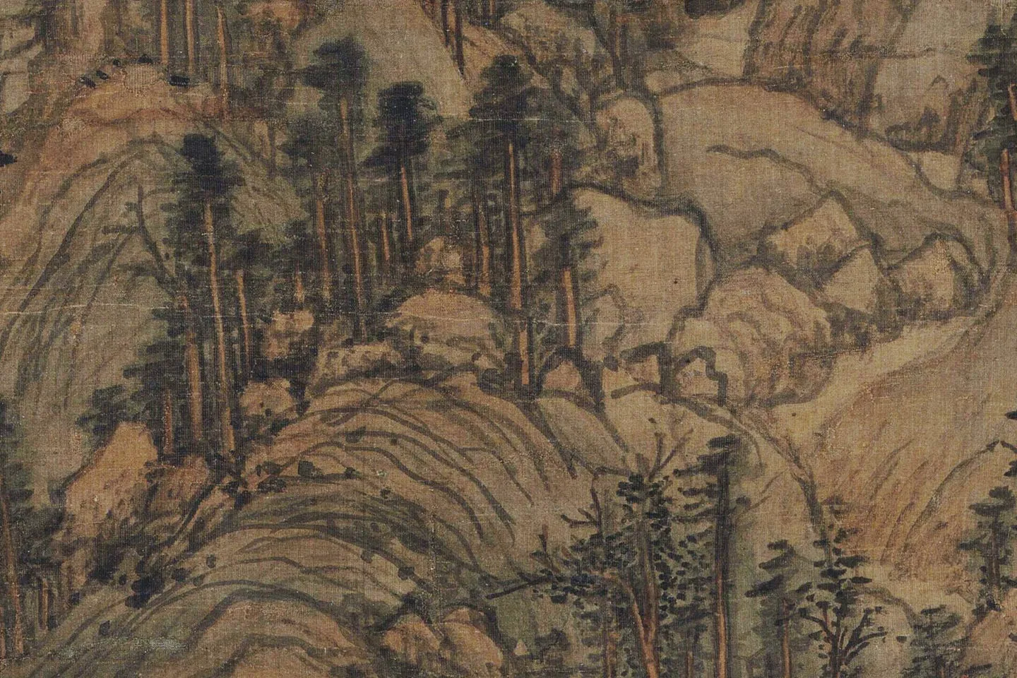 黄公望山水画《天池石壁图》局部 (6)