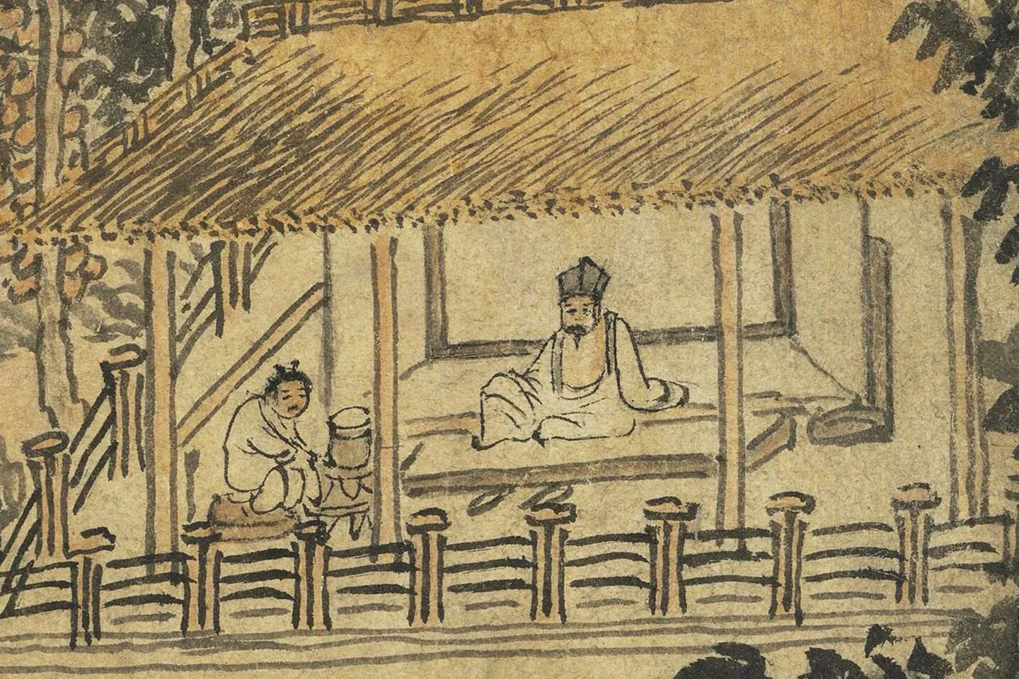 赵原《陆羽烹茶图》高清局部 (1)