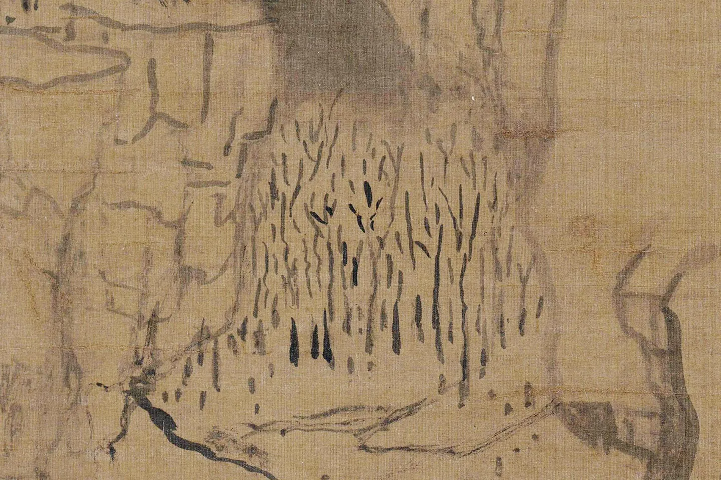 黄公望雪景山水《九峰雪霁图》局部 (7)