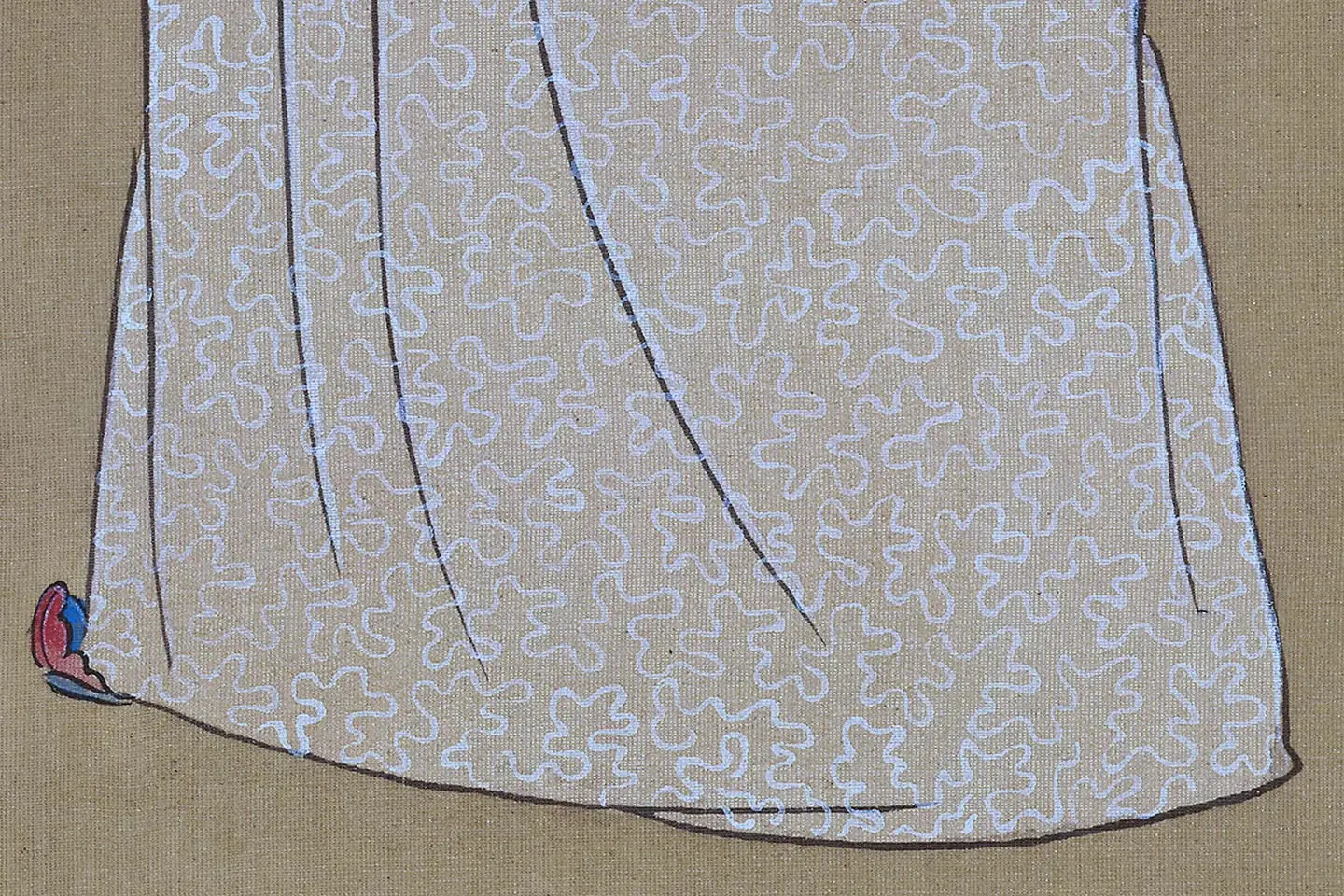 唐寅人物画《王蜀宫妓图》高清大图局部 (11)