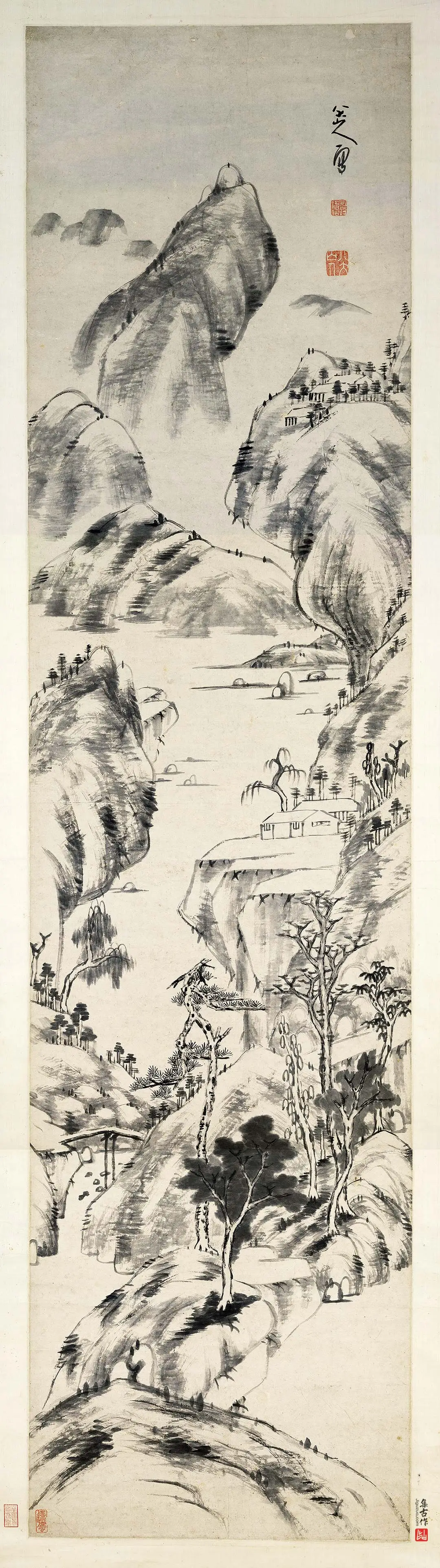 八大山人朱耷山水轴