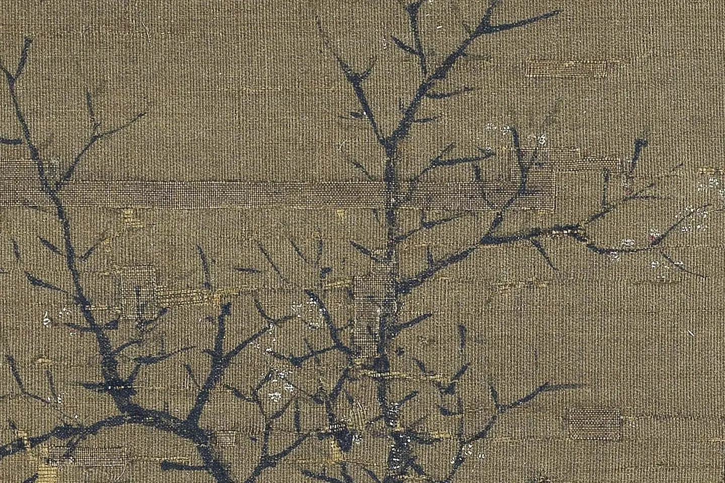 惠崇《寒林鸳鸟图》高清大图局部 (5)