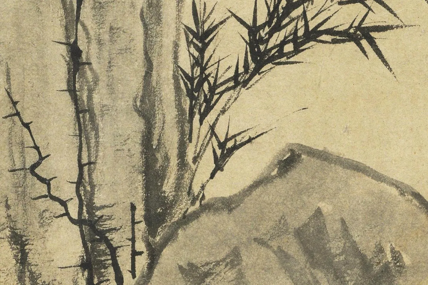 赵孟頫《枯木竹石图》局部 (5)