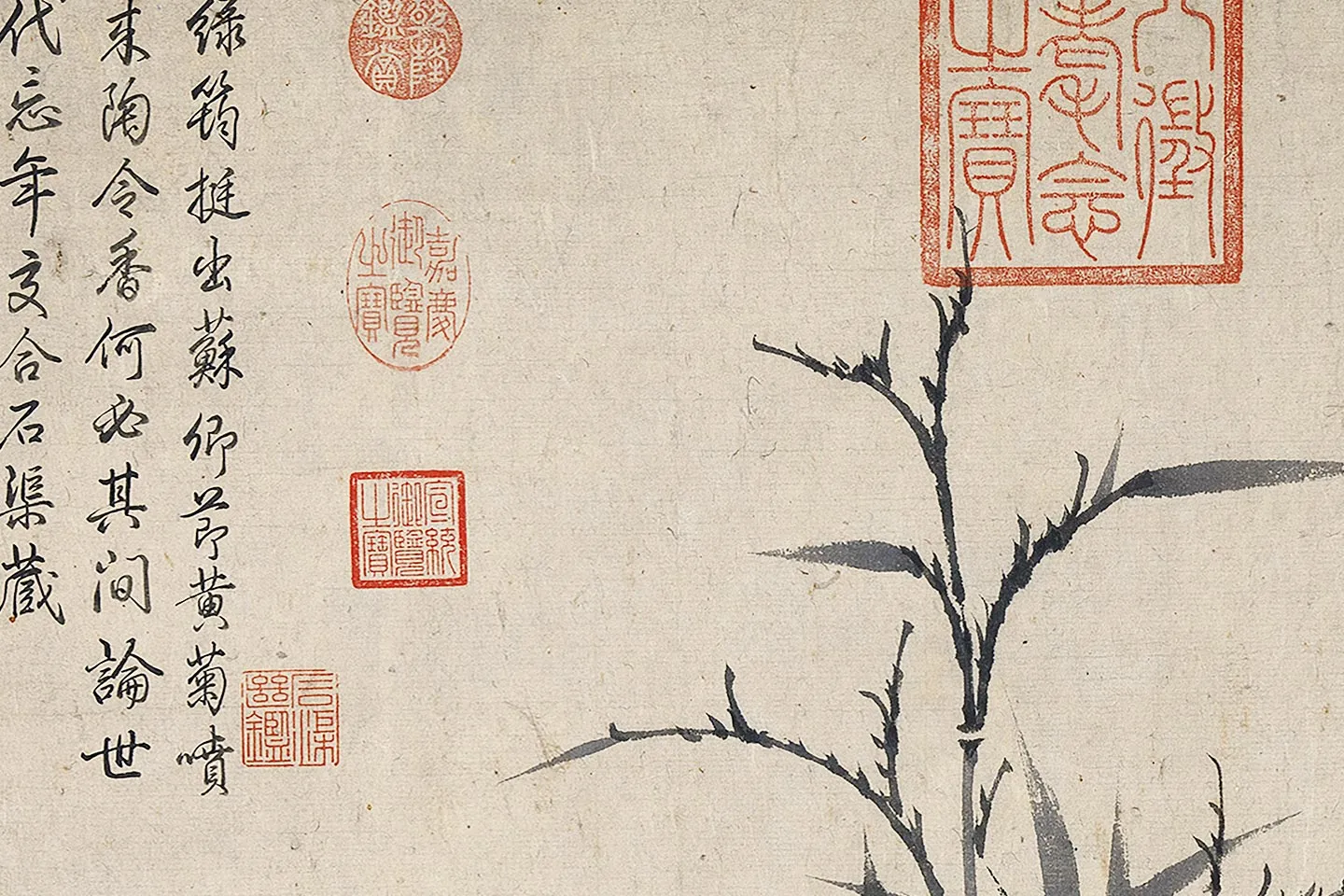 柯九思墨竹《晚香高节图》局部 (9)